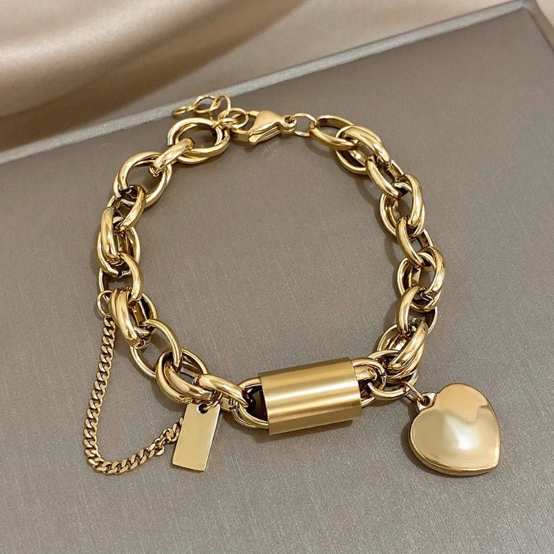 Amoura Chain Heart Bracelet - Weston Fletcher