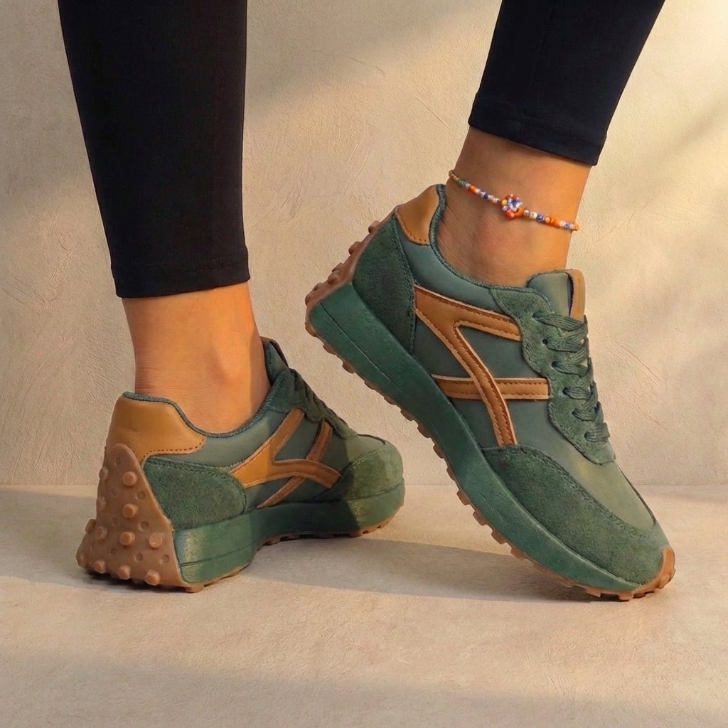 Amy Orthopedic Low - Top Sneakers with Platform Sole and Mixed Paneling - Weston Fletcher