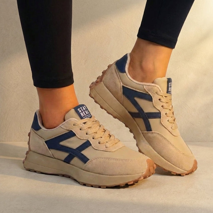 Amy Orthopedic Low - Top Sneakers with Platform Sole and Mixed Paneling - Weston Fletcher