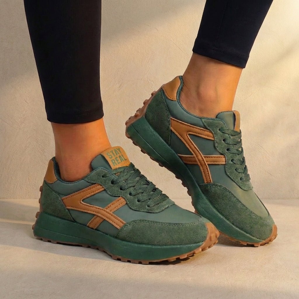 Amy Orthopedic Low - Top Sneakers with Platform Sole and Mixed Paneling - Weston Fletcher