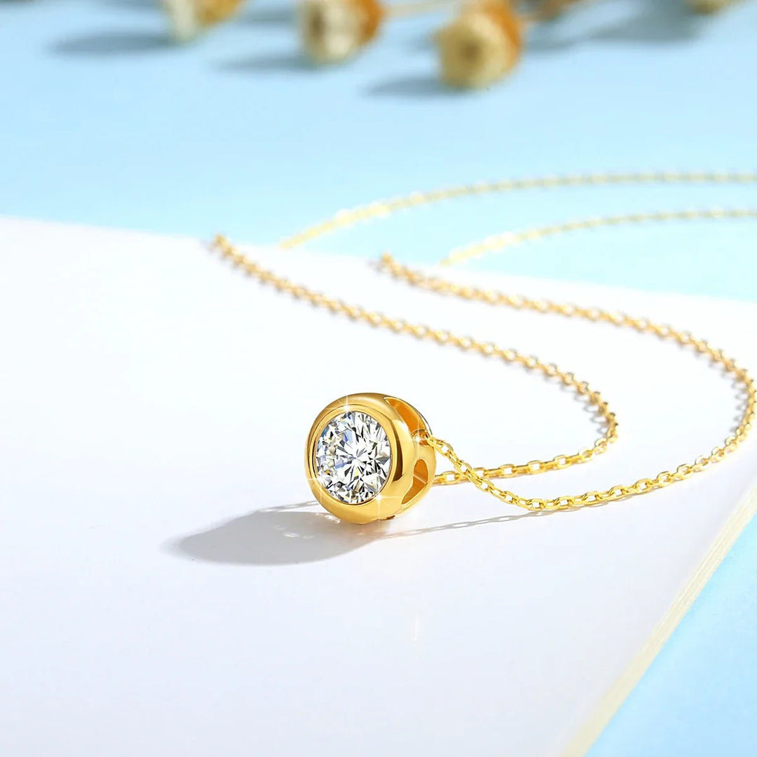 Aurora Moissanite VVS 18K Gold Necklace - Weston Fletcher