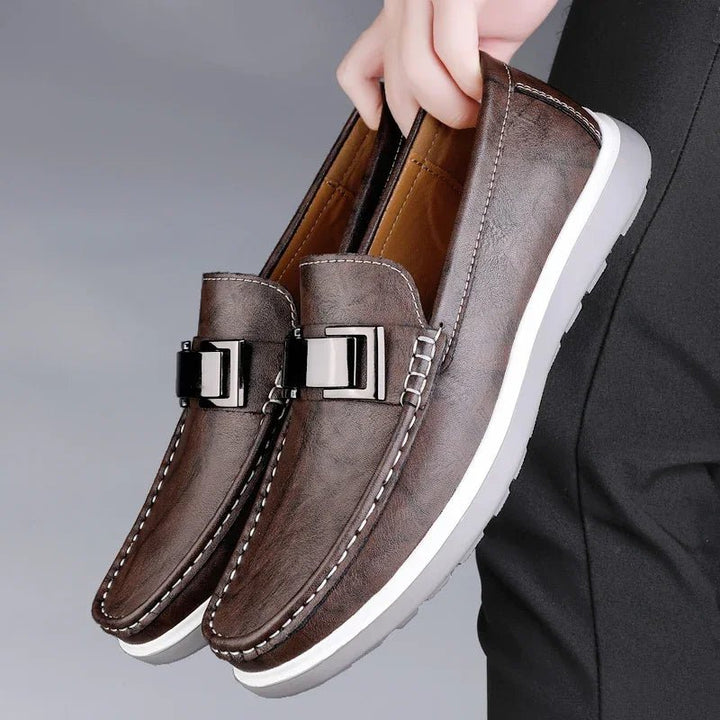 Averton Buckle Leather Loafers - Weston Fletcher