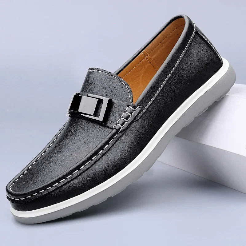 Averton Buckle Leather Loafers - Weston Fletcher