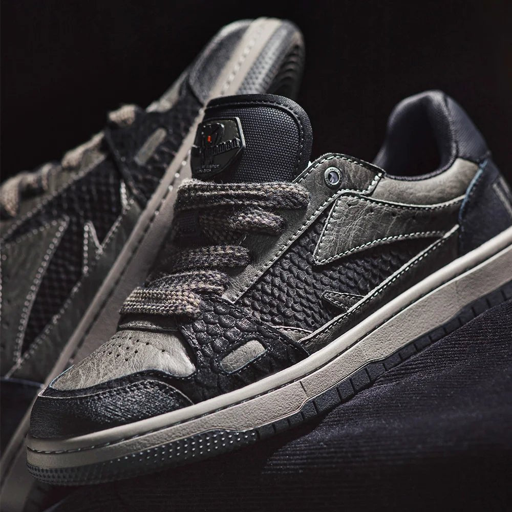 Black Mamba Snakeskin Sneakers - Weston Fletcher