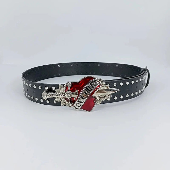 Blackstar Studded Denim Belt - Weston Fletcher