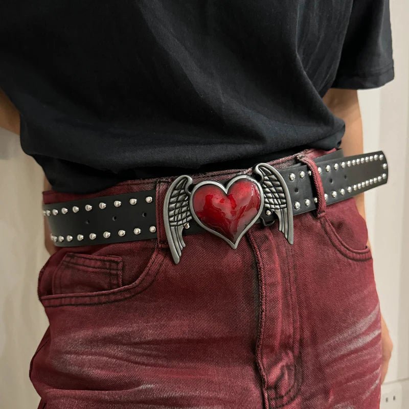 Blackstar Studded Denim Belt - Weston Fletcher