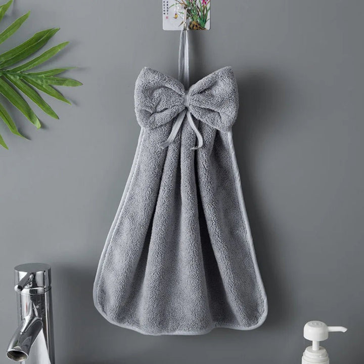 Bow Charm Coral Velvet Towels - Weston Fletcher