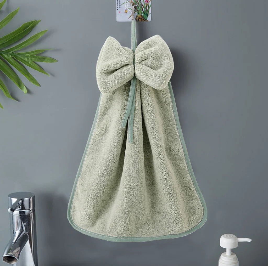Bow Charm Coral Velvet Towels - Weston Fletcher