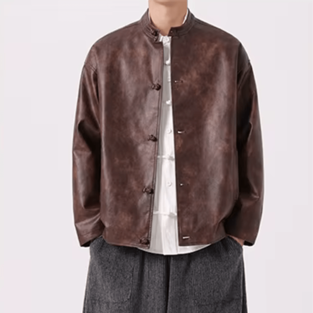 Caltren Aged Leather Coat - Weston Fletcher
