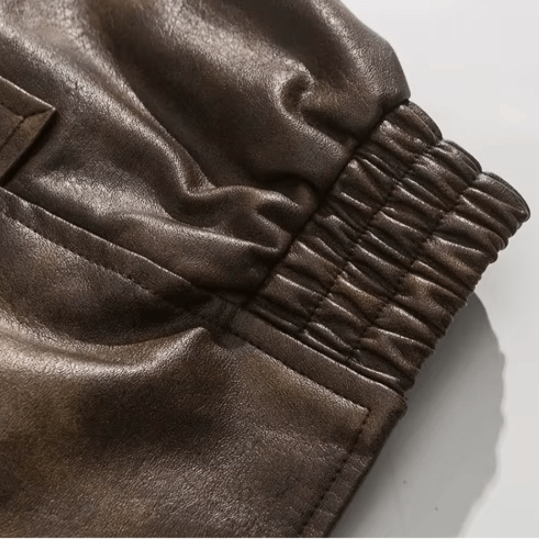 Caltren Aged Leather Coat - Weston Fletcher