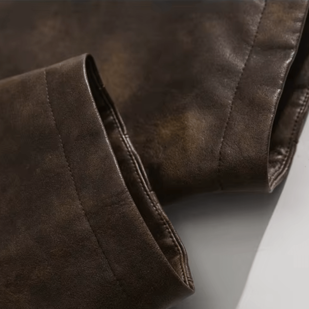 Caltren Aged Leather Coat - Weston Fletcher