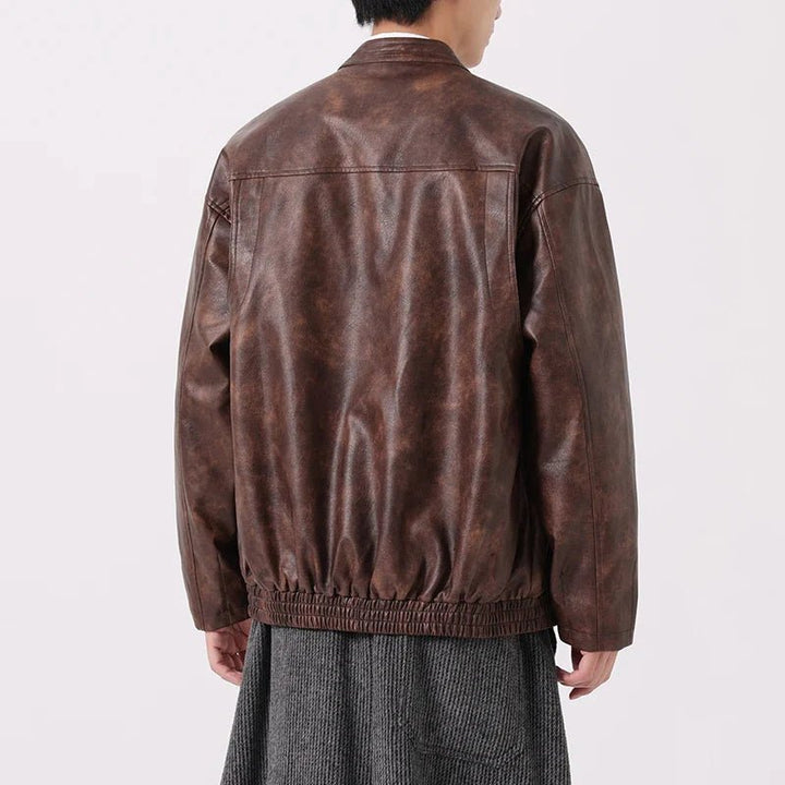 Caltren Aged Leather Coat - Weston Fletcher