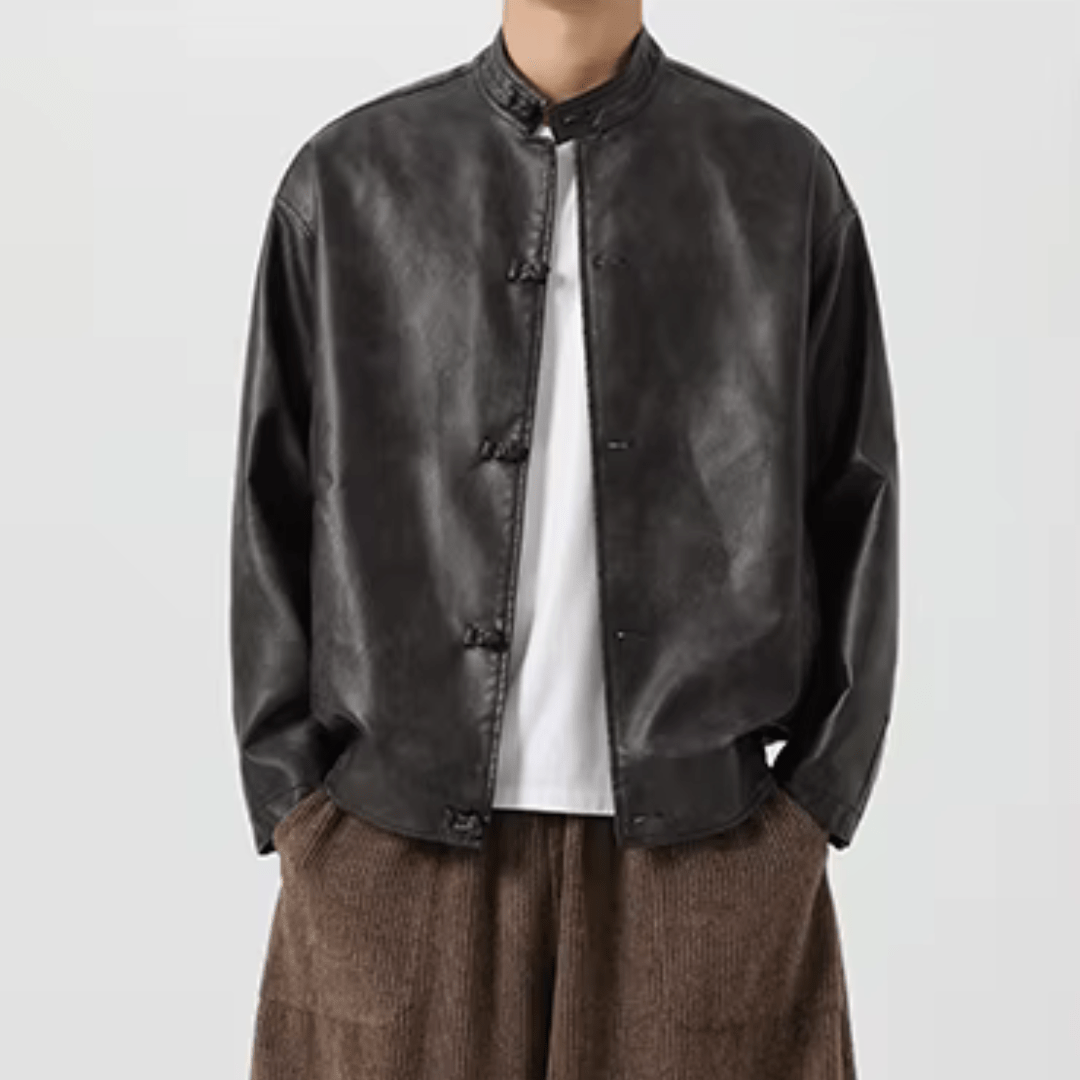 Caltren Aged Leather Coat - Weston Fletcher