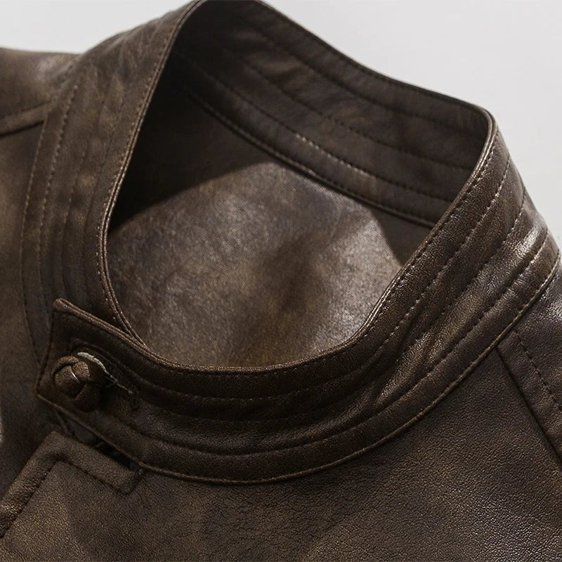 Caltren Aged Leather Coat - Weston Fletcher