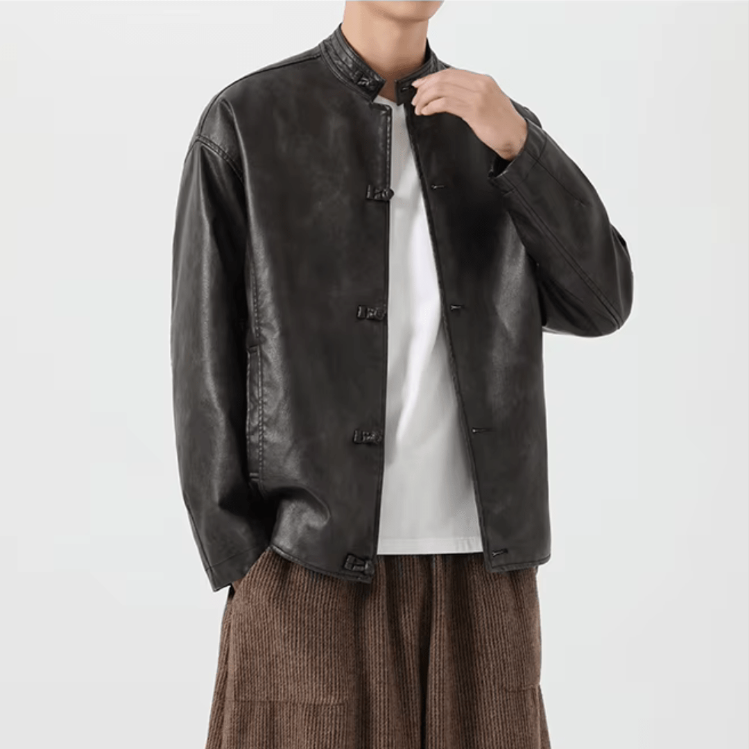 Caltren Aged Leather Coat - Weston Fletcher