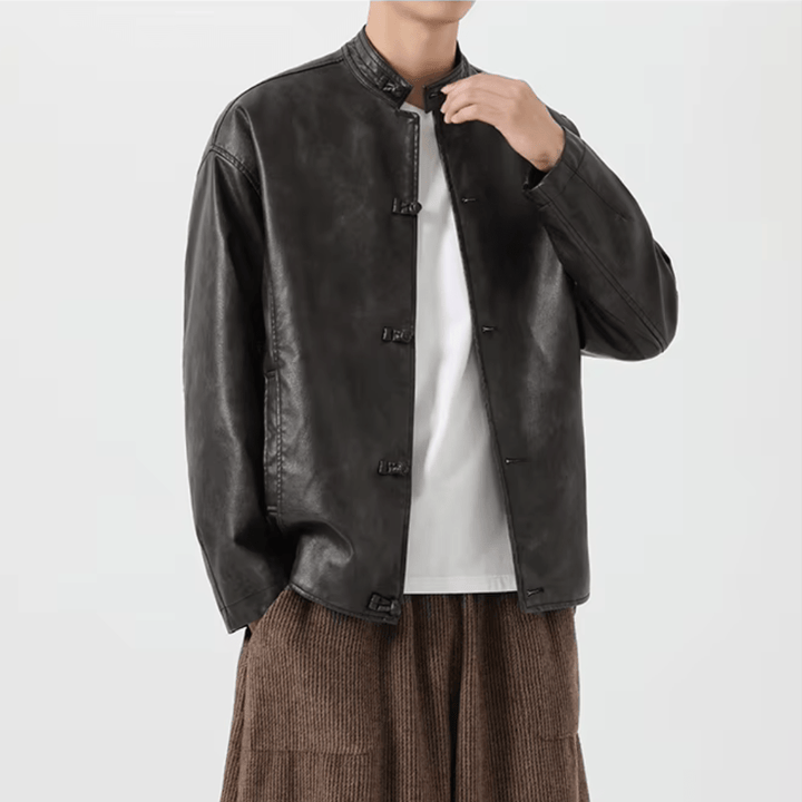 Caltren Aged Leather Coat - Weston Fletcher