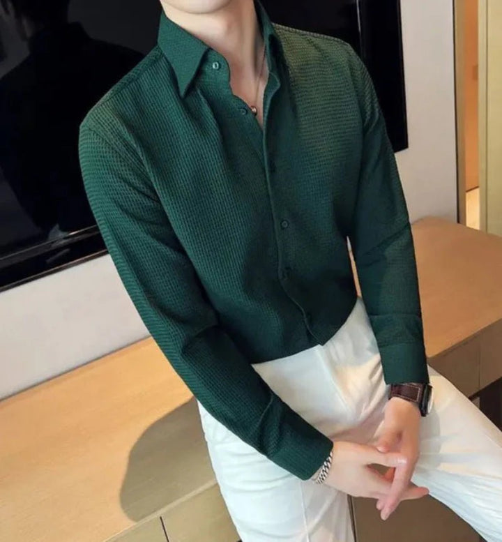 Cavell Waffle Knit Polo Shirt - Weston Fletcher