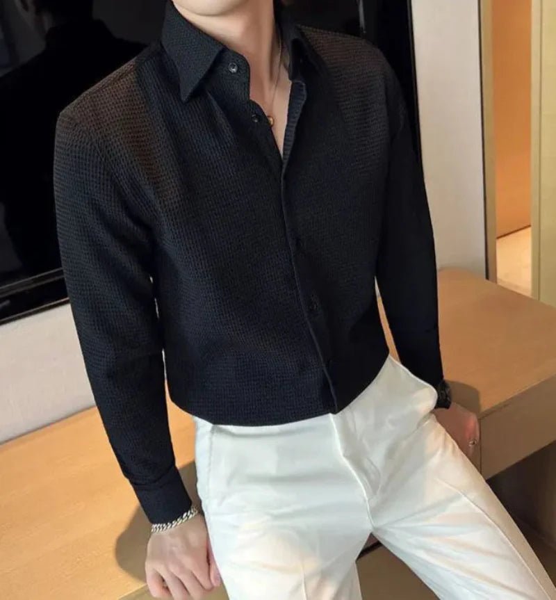 Cavell Waffle Knit Polo Shirt - Weston Fletcher