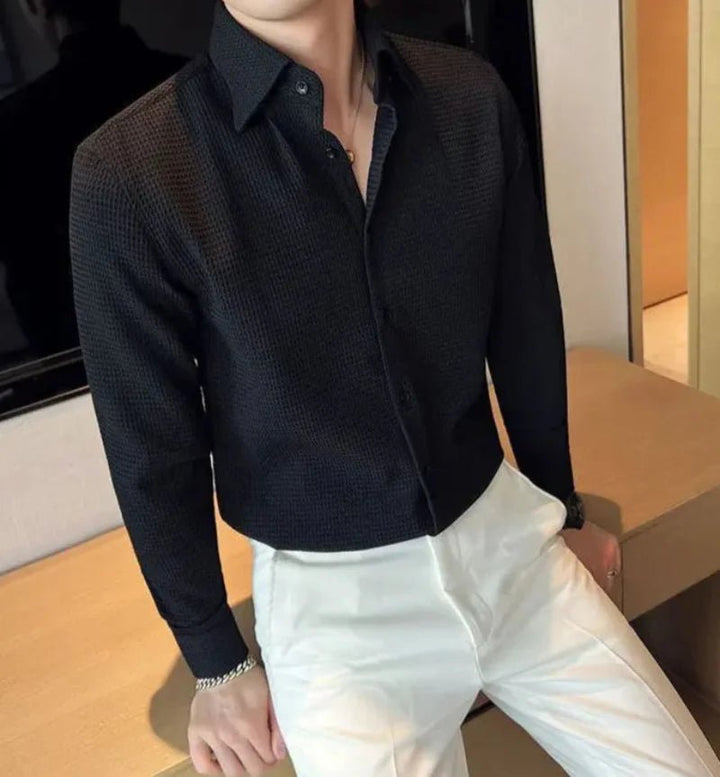 Cavell Waffle Knit Polo Shirt - Weston Fletcher