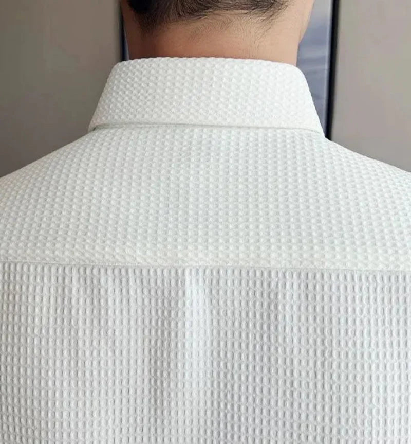 Cavell Waffle Knit Polo Shirt - Weston Fletcher