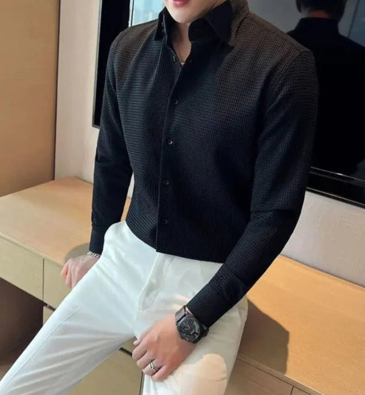 Cavell Waffle Knit Polo Shirt - Weston Fletcher