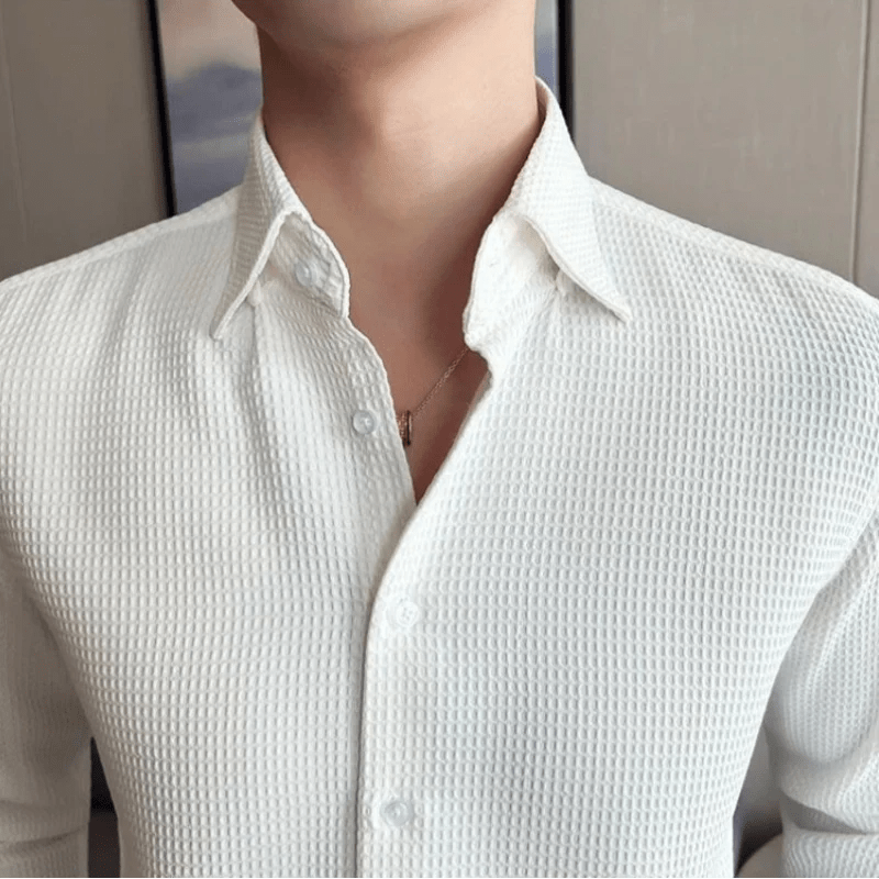 Cavell Waffle Knit Polo Shirt - Weston Fletcher