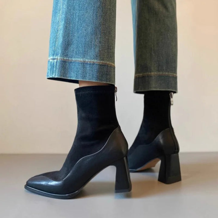 Christina Mark Spliced Suede Boots - Weston Fletcher