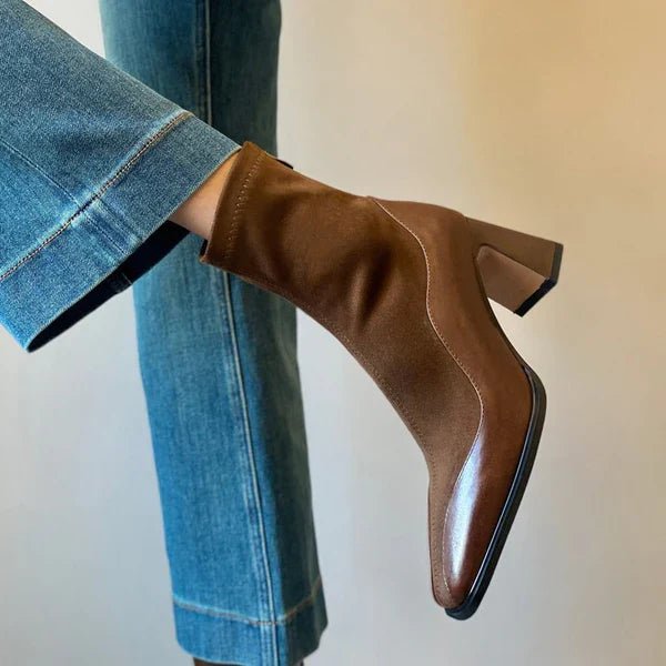 Christina Mark Spliced Suede Boots - Weston Fletcher