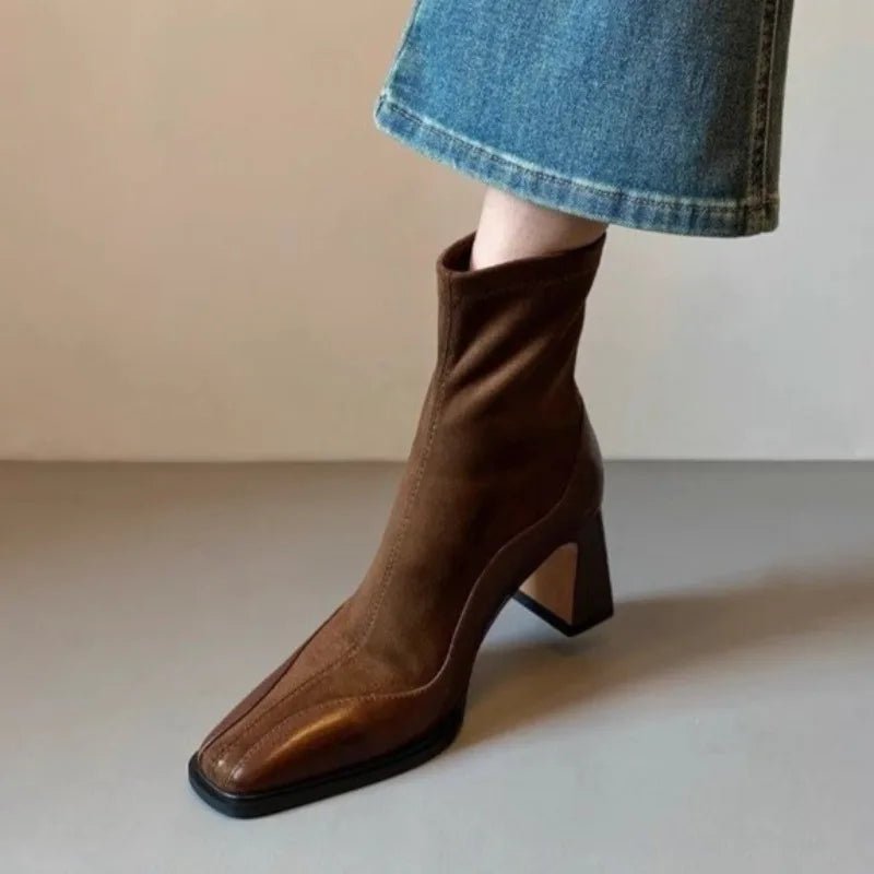 Christina Mark Spliced Suede Boots - Weston Fletcher