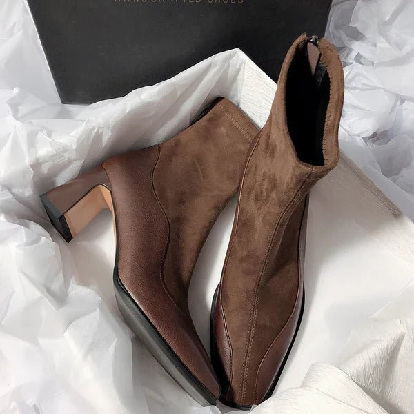 Christina Mark Spliced Suede Boots - Weston Fletcher