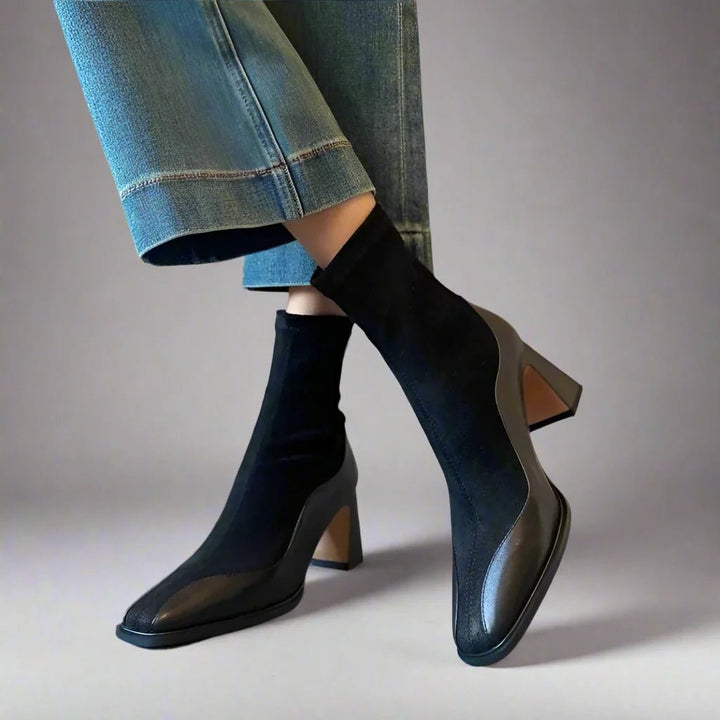 Christina Mark Spliced Suede Boots - Weston Fletcher