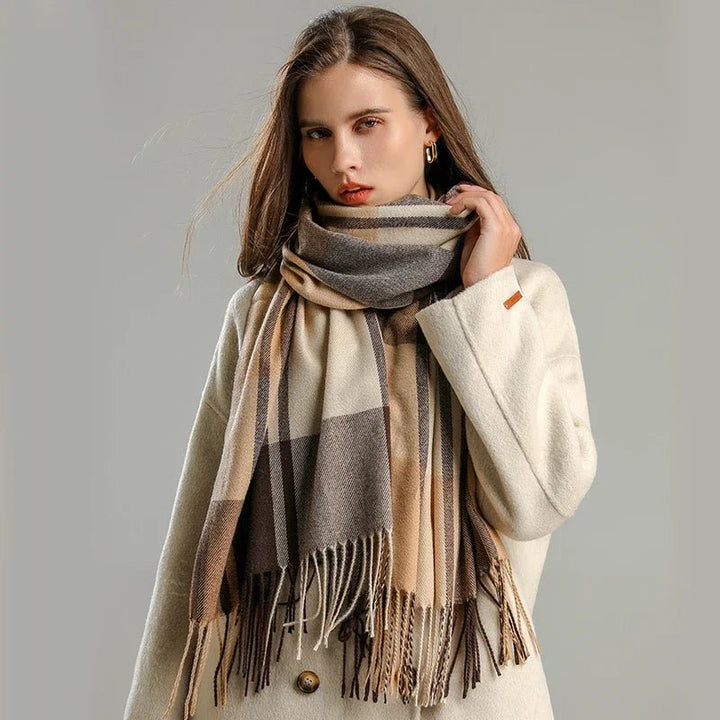 Darla Plaid Cashmere Scarf - Weston Fletcher