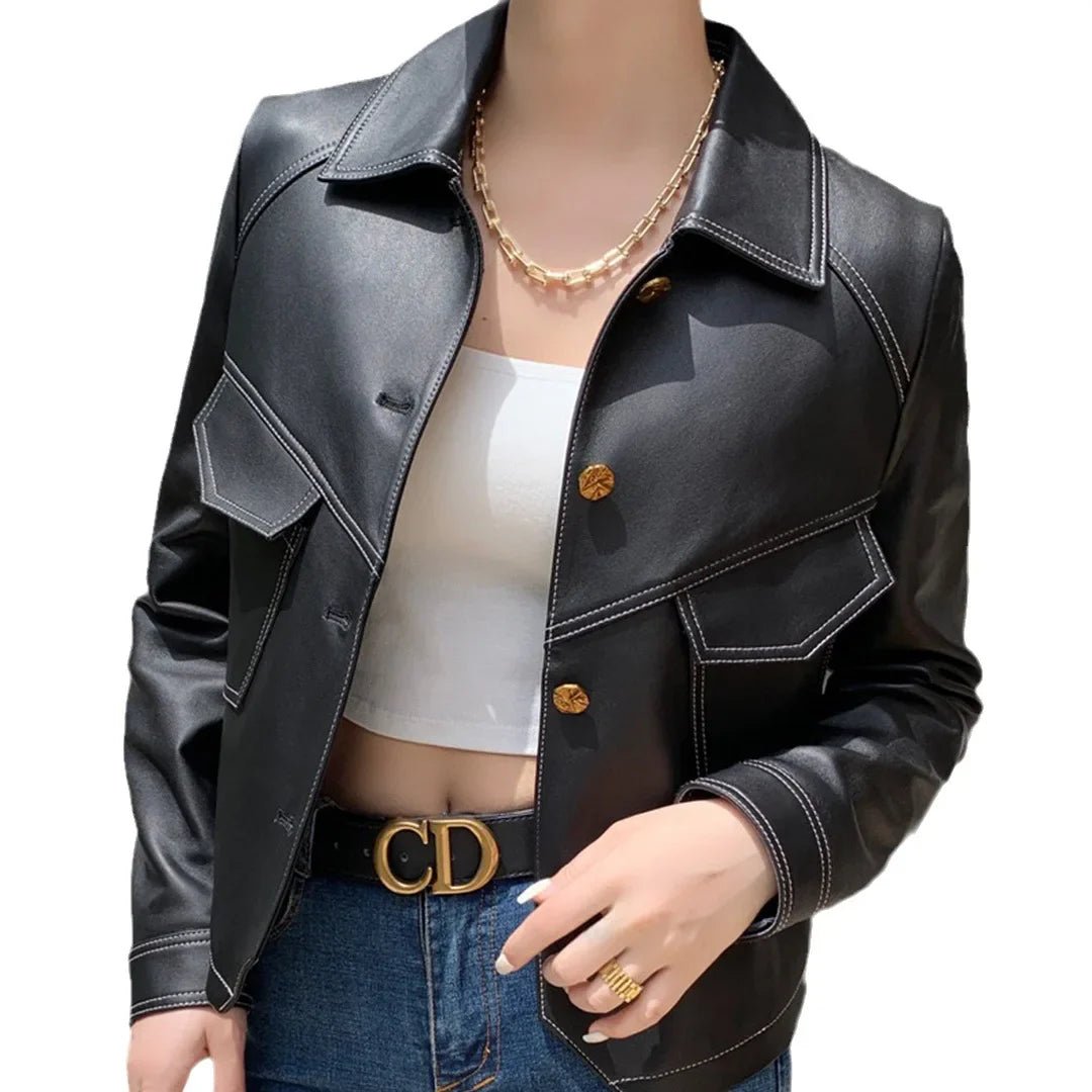 Dax Moto Leather Lapel Jacket - Weston Fletcher
