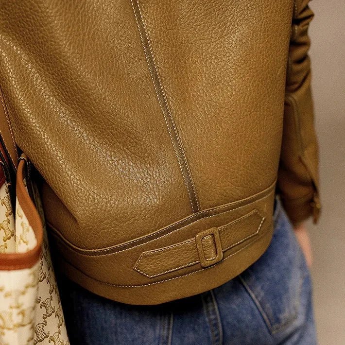 Dax Moto Leather Lapel Jacket - Weston Fletcher