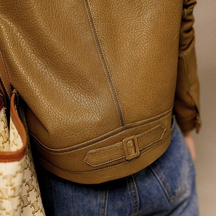 Dax Moto Leather Lapel Jacket - Weston Fletcher