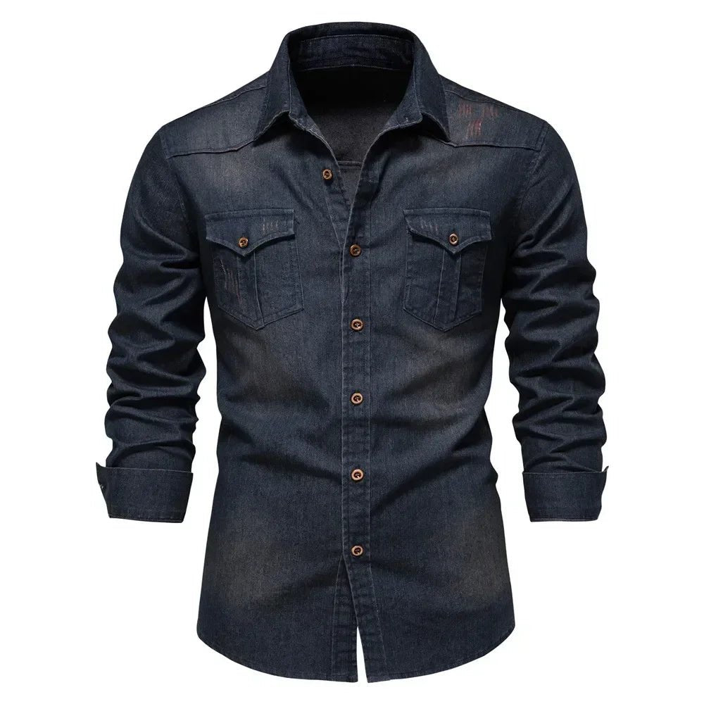 Delton Fitted Denim Shirt - Weston Fletcher