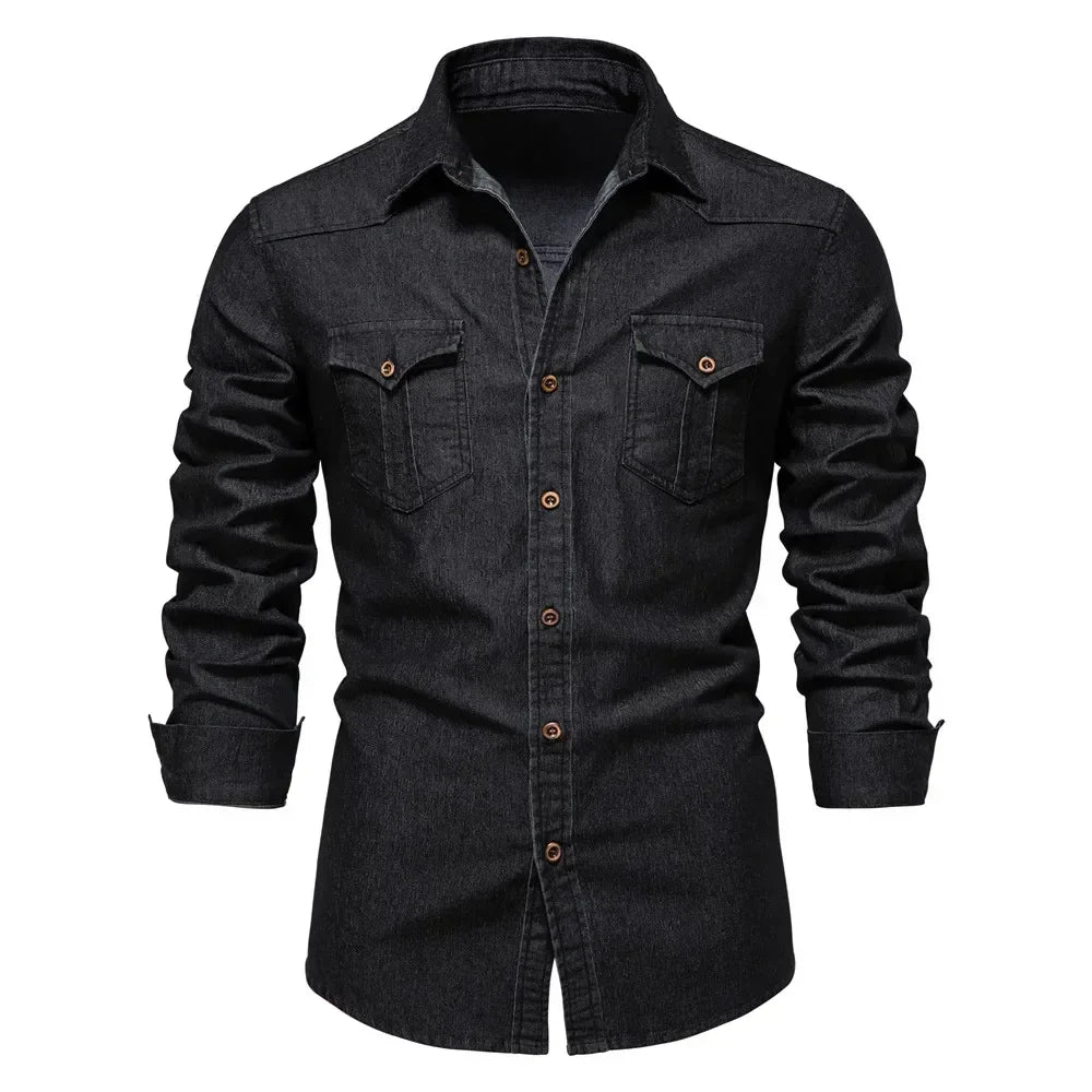 Delton Fitted Denim Shirt - Weston Fletcher
