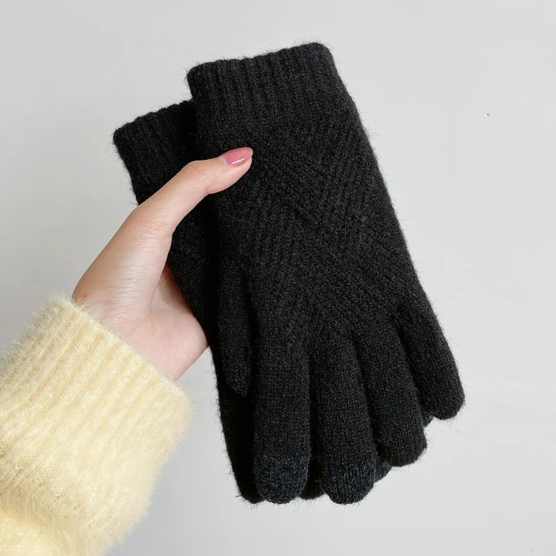 Diamond Knit Cashmere Gloves - Weston Fletcher