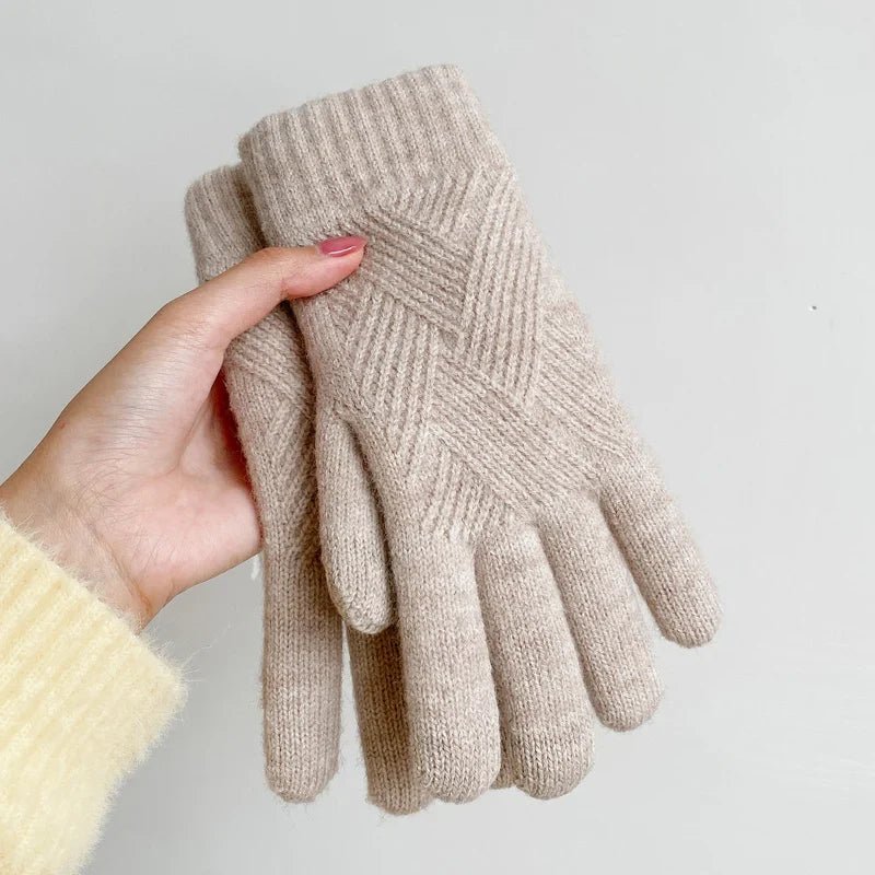 Diamond Knit Cashmere Gloves - Weston Fletcher