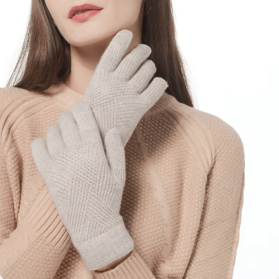 Diamond Knit Cashmere Gloves - Weston Fletcher