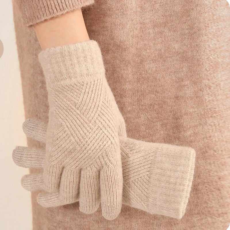 Diamond Knit Cashmere Gloves - Weston Fletcher
