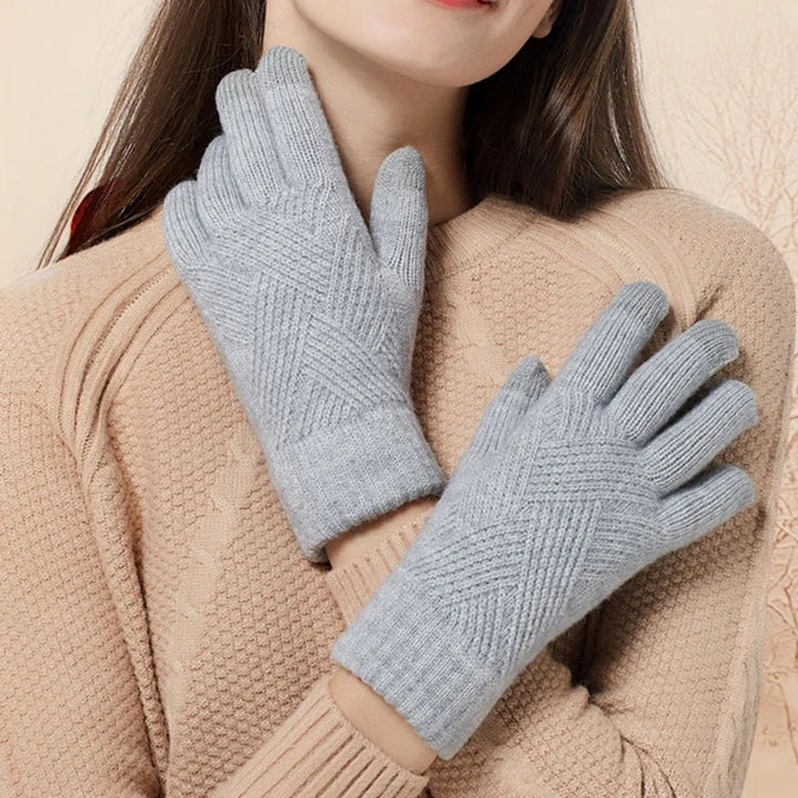Diamond Knit Cashmere Gloves - Weston Fletcher