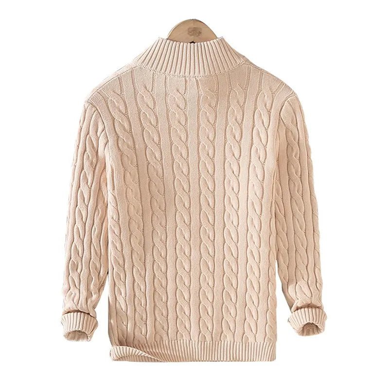 Didier 100% Cotton Cable Knit Sweater - Weston Fletcher
