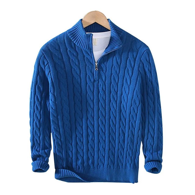 Didier 100% Cotton Cable Knit Sweater - Weston Fletcher