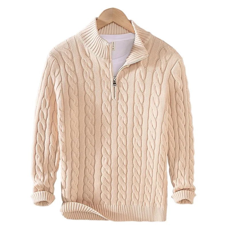Didier 100% Cotton Cable Knit Sweater - Weston Fletcher