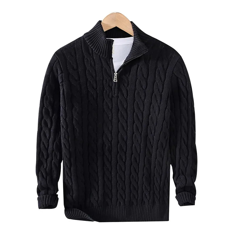 Didier 100% Cotton Cable Knit Sweater - Weston Fletcher