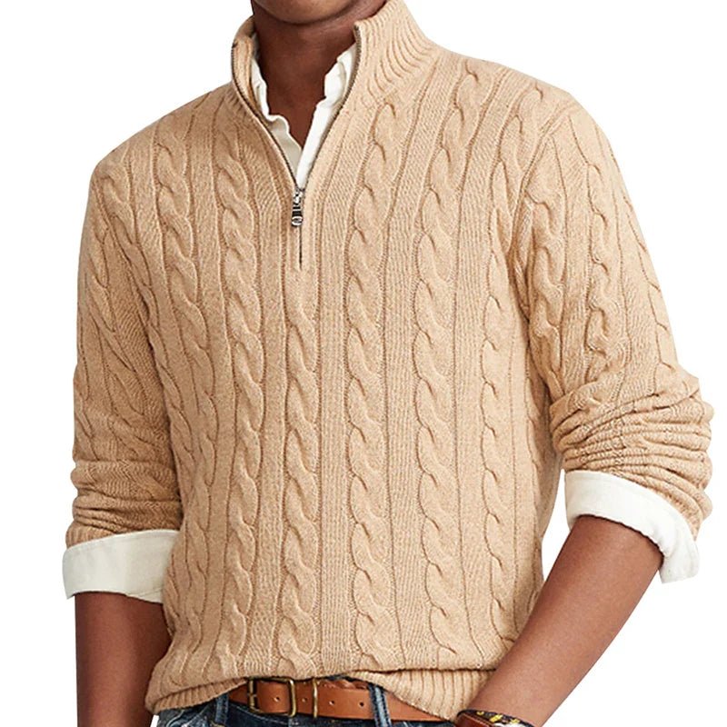 Didier 100% Cotton Cable Knit Sweater - Weston Fletcher