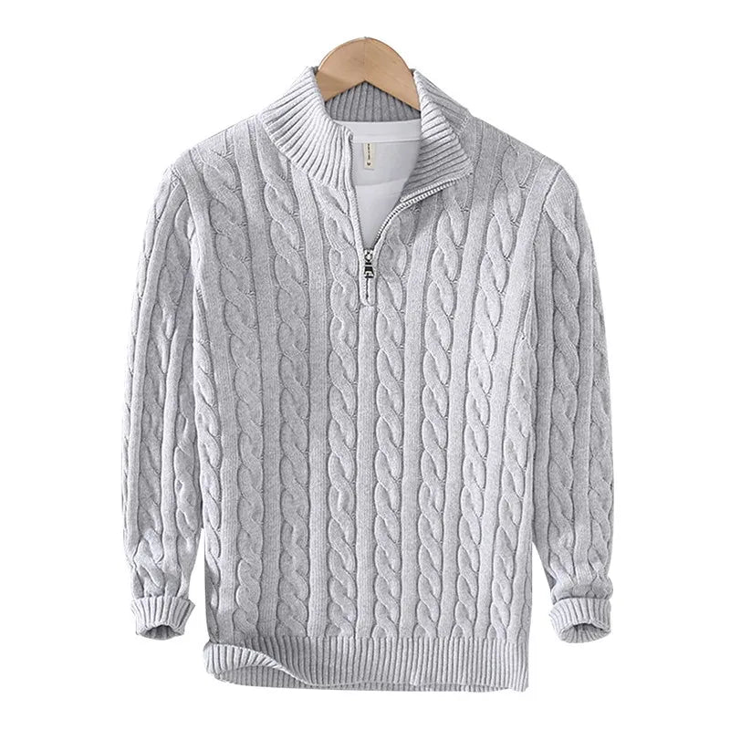 Didier 100% Cotton Cable Knit Sweater - Weston Fletcher