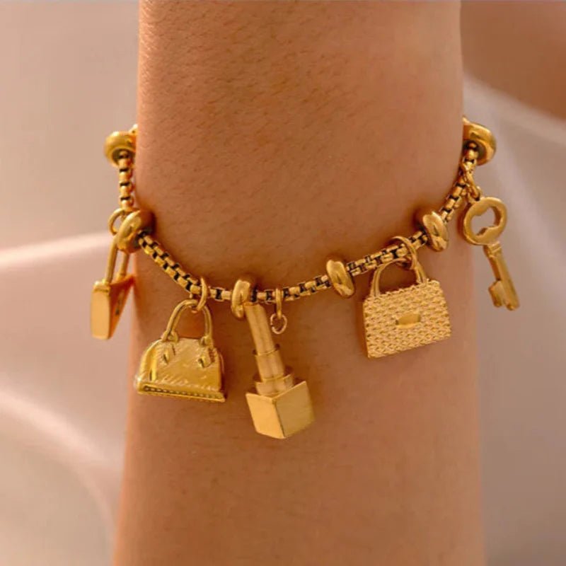Doria Gold - Plated Charm Bracelet - Weston Fletcher