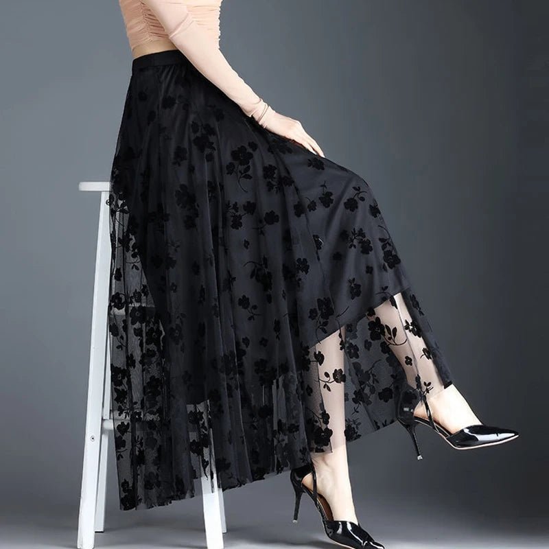 Ebon Lace Meadow Skirt - Weston Fletcher